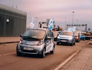 Электромобили Mitsubishi приняли участие в пробеге, посвященном открытию первых зарядных станций в Санкт-Петербурге
